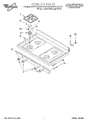 COOKTOP Diagram and Parts List for SF310BEGW0  Whirlpool Range