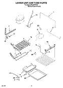 LOWER UNIT AND TUBE PARTS Diagram and Parts List for KBLO36FMX02  KitchenAid Refrigerator