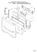 CONTROL PANEL Diagram and Parts List for SF362BEGQ7  Whirlpool Range