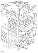LINER Diagram and Parts List for KTRS22KGBL01  KitchenAid Refrigerator