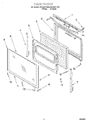 DOOR, LIT/OPTIONAL Diagram and Parts List for SF372BEEN0  Whirlpool Range