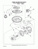 PUMP AND MOTOR PARTS Diagram and Parts List for DP1040XTXB1  Whirlpool Dishwasher