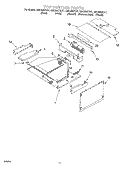 TOP VENTING Diagram and Parts List for GMC305PDQ1  Whirlpool Microwave Oven Combo