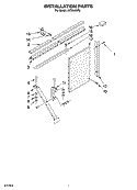 INSTALLATION PARTS Diagram and Parts List for ACE244XR0  Whirlpool Air Conditioner