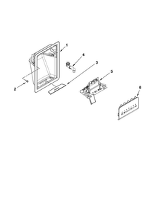 Part Location Diagram of WPW10397955 Whirlpool Refrigerator User Interface
