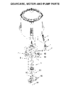 Gearcase, motor and pump parts Diagram and Parts List for WTW4950HW2  Whirlpool Washer