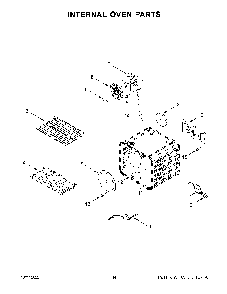 Internal Oven Parts Diagram and Parts List for KFGC506JYP05  KitchenAid Range