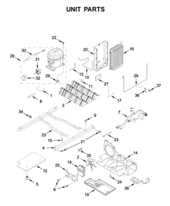 Unit Parts Diagram and Parts List for WRS315SDHT04  Whirlpool Refrigerator