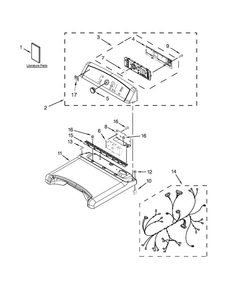 Top And Console Parts Diagram and Parts List for 11068103310  Kenmore Dryer