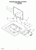 WASHER TOP AND LID PARTS Diagram and Parts List for WET3300SQ2  Whirlpool Washer Dryer Combo