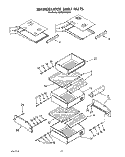 REFRIGERATOR SHELF Diagram and Parts List for KSSS48DWX02  KitchenAid Refrigerator