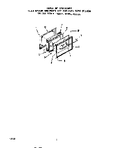 Oven Door Diagram and Parts List for 1433*0A  Roper Range