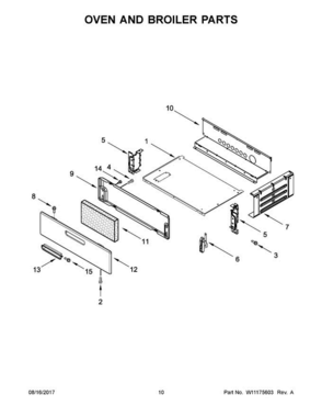 06 - Oven And Broiler Parts Diagram and Parts List for WFG505M0BS3  Whirlpool Range