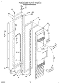 FREEZER DOOR Diagram and Parts List for KSSS48QDW02  KitchenAid Refrigerator