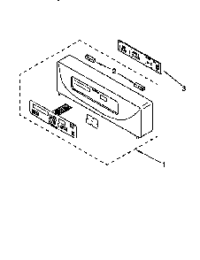Control Panel Diagram and Parts List for KEBS107DBAL1  KitchenAid Wall Oven