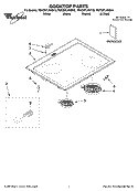 COOKTOP PARTS Diagram and Parts List for YGY397LXUB10  Whirlpool Range