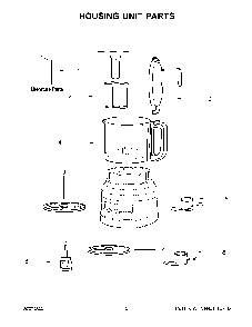Housing Unit Parts Diagram and Parts List for KFP0710CU0  KitchenAid Food Processor