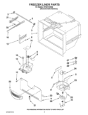 FREEZER LINER PARTS Diagram and Parts List for KFIS27CXMS6  KitchenAid Refrigerator