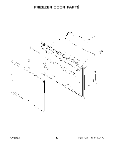 Freezer Door Parts Diagram and Parts List for KRFC302ESS06  KitchenAid Refrigerator