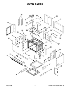 03 - Oven Parts Diagram and Parts List for KOEC530PPS03  Whirlpool Microwave Oven Combo