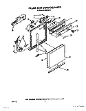 FRAME AND CONSOLE Diagram and Parts List for DU8950XX0  Whirlpool Dishwasher