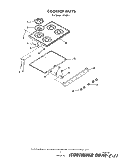 COOK TOP Diagram and Parts List for F6508^1  Whirlpool Range