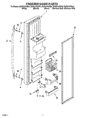 FREEZER DOOR PARTS Diagram and Parts List for GS5SHAXNL01  Whirlpool Refrigerator