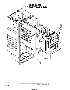 Liner Diagram and Parts List for ET18JKXRW2  Whirlpool Refrigerator