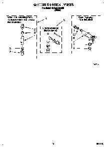 Water System Diagram and Parts List for 6LSR5132AW2  Whirlpool Washer