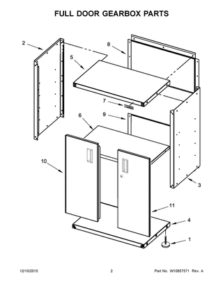 Part Location Diagram of W10857674 Whirlpool DOOR