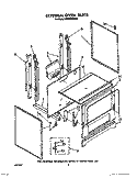 EXTERNAL OVEN Diagram and Parts List for SF302BSWW1  Whirlpool Range
