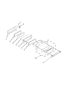 Upper Door Parts Diagram and Parts List for KFDD500ESS02  KitchenAid Range