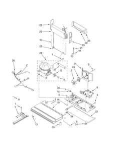 Unit Parts Diagram and Parts List for GI5FSAXVY03  Whirlpool Refrigerator