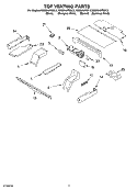 TOP VENTING Diagram and Parts List for RBD245PDS12  Whirlpool Wall Oven
