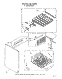 DISHRACK Diagram and Parts List for DU9903XL1  Whirlpool Dishwasher