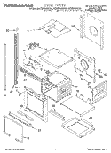 OVEN Diagram and Parts List for KEBS208DBS6  KitchenAid Wall Oven