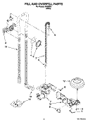FILL AND OVERFILL PARTS Diagram and Parts List for ISU98662  Inglis Dishwasher