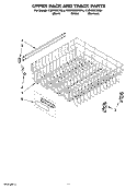 UPPER RACK AND TRACK PARTS Diagram and Parts List for KUDK02CRBL4  KitchenAid Dishwasher