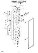 FREEZER DOOR PARTS Diagram and Parts List for 5VGS3SHGKQ03  Whirlpool Refrigerator