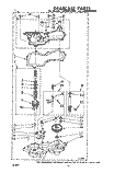 GEARCASE Diagram and Parts List for LA5805XKW0  Whirlpool Washer