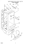REFRIGERATOR LINER Diagram and Parts List for KSUB27QDBL01  KitchenAid Refrigerator
