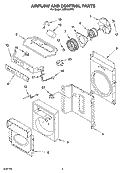 AIR FLOW AND CONTROL PARTS Diagram and Parts List for ACS102PP0  Whirlpool Air Conditioner