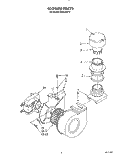 BLOWER Diagram and Parts List for KUDC220T0  KitchenAid Dishwasher