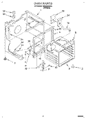 OVEN Diagram and Parts List for RF354BXBW0  Whirlpool Range