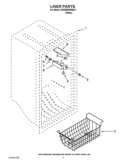 LINER PARTS Diagram and Parts List for DUFM505WDB11  Whirlpool Freezer