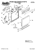 FRAME AND CONSOLE PARTS Diagram and Parts List for IPC25054  Inglis Dishwasher