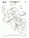 TOP AND CABINET PARTS Diagram and Parts List for WFW9050XW00  Whirlpool Washer