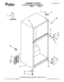 CABINET PARTS Diagram and Parts List for W8TXEWFYB01  Whirlpool Refrigerator