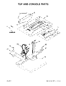 Top and console parts Diagram and Parts List for 110C67132411  Kenmore Dryer