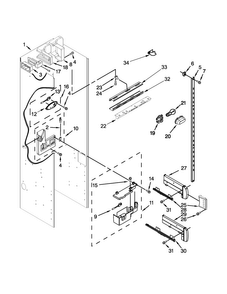 Refrigerator Liner Parts Diagram and Parts List for KBSN508ESS00  KitchenAid Refrigerator